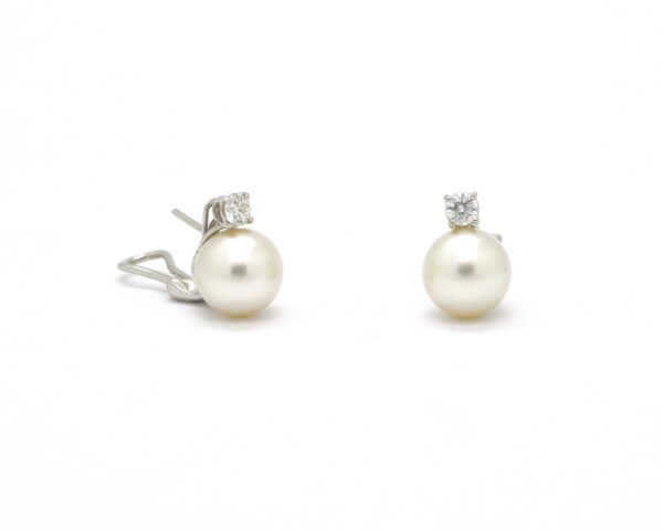 Orecchini IN ORO BIANCO con Perle Australia e diamanti