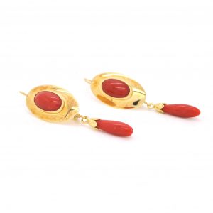 Orecchini oro e corallo - immagine 2