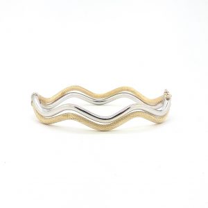 Bracciale oro giallo e bianco