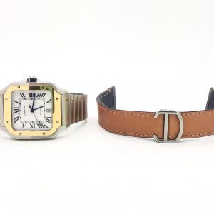 Cartier orologio santos oro acciaio XL - immagine 3