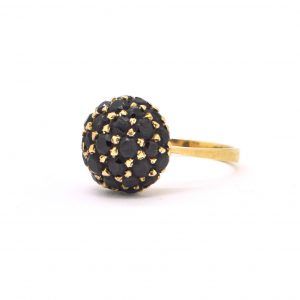 ANELLO IN ORO GIALLO CON GRANATI