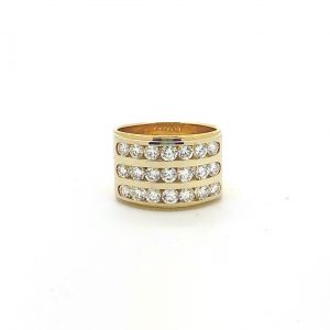 ANELLO FASCIA in ORO GIALLO CON DIAMANTI