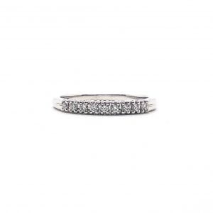 ANELLO RIVIERE IN ORO BIANCO CON 9 DIAMANTI CT 0,20