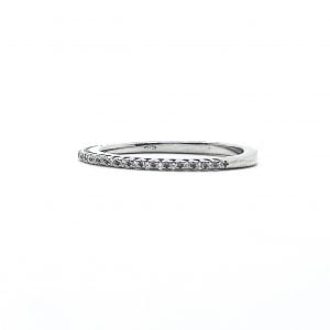 ANELLO RIVIERE IN ORO BIANCO CON DIAMANTE CT 0,20 - immagine 2
