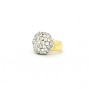 ANELLO IN ORO GIALLO CON PAVE' DI DIAMANTI - immagine 2
