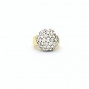 ANELLO IN ORO GIALLO CON PAVE' DI DIAMANTI