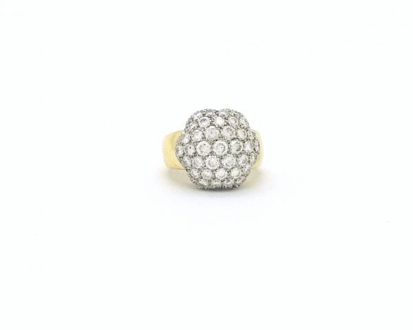 ANELLO IN ORO GIALLO CON PAVE' DI DIAMANTI