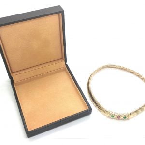 COLLANA BULGARI CON DIAMANTI, SMERALDI E RUBINO - immagine 5