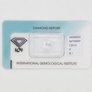 ANELLO SOLITARIO DIAMANTE CT 1,24 CERTIFICATO IGI