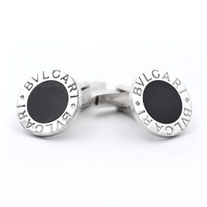 Gemelli Bulgari in argento e onice