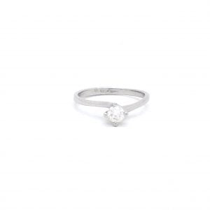 Anello Miluna in oro bianco con diamante