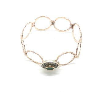 Anello-bracciale con diamanti e smeraldo - immagine 5