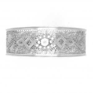 Bracciale oro bianco e diamanti
