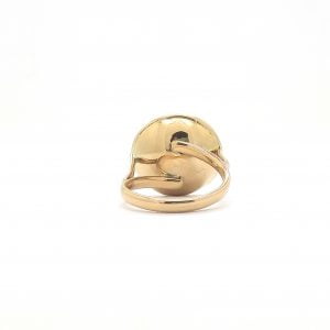 Anello in oro giallo con corallo centrale - immagine 4