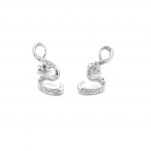 Orecchini in oro bianco con diamanti 0,16 ct
