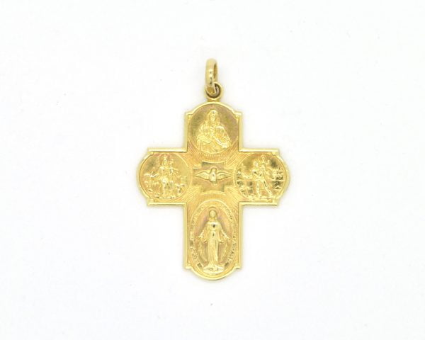 Ciondolo croce in oro giallo