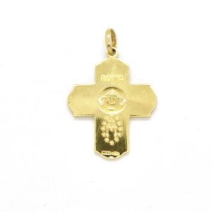 Ciondolo croce in oro giallo - immagine 2