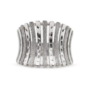 Anello fascia in oro bianco
