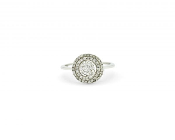 Anello Bibigi diamanti e oro bianco