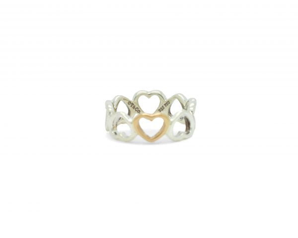 Anello Tiffany oro e argento