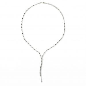 Collana Re Carlo in oro bianco con diamanti ct 0,44 - immagine 2
