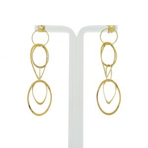 Orecchini in oro giallo ovali intrecciati