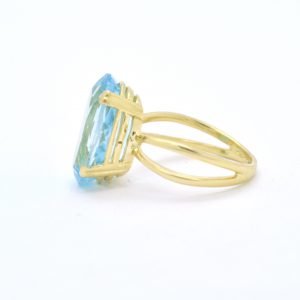 Anello oro giallo con topazio - immagine 3