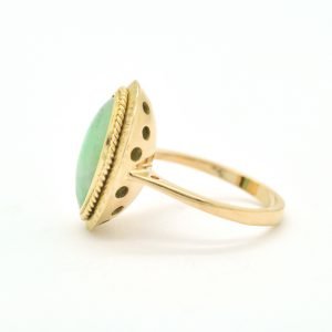 Anello oro giallo con giada - immagine 3