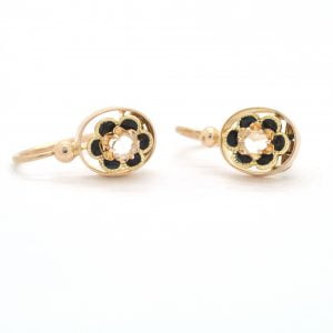 Orecchini fiori oro rosa vintage
