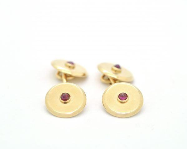 Gemelli oro giallo e rubini