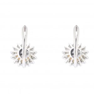 Orecchini IN ORO BIANCO CON perle e diamanti Ct 0,70 - immagine 2
