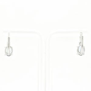 Orecchini in oro bianco con acquamarina 1,41 ct e diamanti - immagine 3