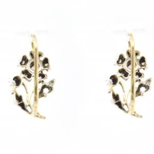 Orecchini in oro e argento fiori - immagine 2