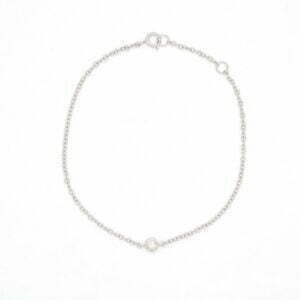 Bracciale IN ORO BIANCO con diamante Ct 0,03