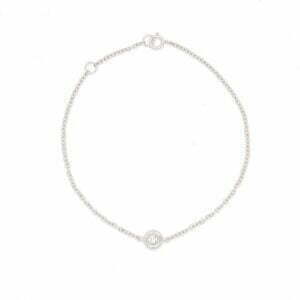 Bracciale in oro bianco con diamante Ct 0,08