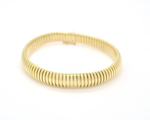 Bracciale tubogas in oro giallo 18Kt