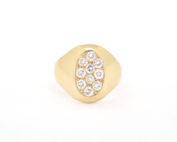 Anello in oro giallo da mignolo con diamanti ct 0,50