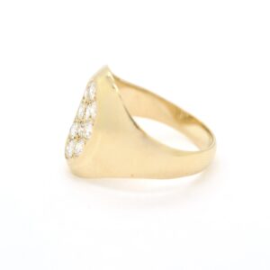 Anello in oro giallo da mignolo con diamanti ct 0,50 - immagine 2