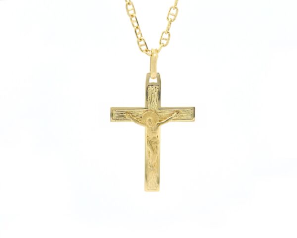 Collana con croce in oro giallo