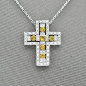 Collana Damiani croce Belle Époque misura grande - immagine 2