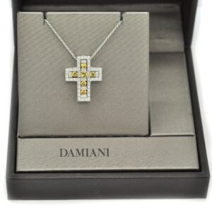 Collana Damiani croce Belle Époque misura grande