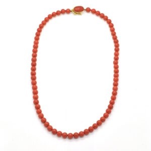 Collana di corallo Sardegna con chiusura in oro