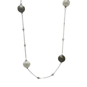 Collana con perle Australia e diamanti