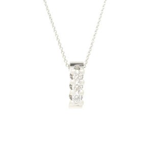 Collana Chimento in oro bianco con diamanti 0,30 Ct