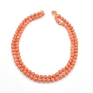 Collana in corallo Momo con chiusura in oro