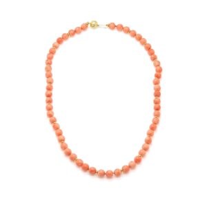 Collana di corallo Momo con elementi in oro 18 KT - immagine 2