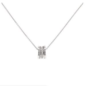 Collana Bulgari B.zero1 in oro bianco con diamanti