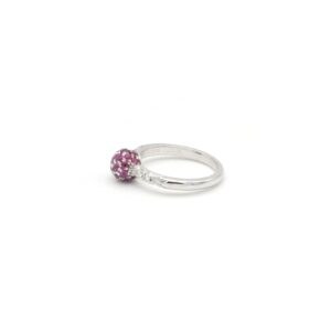 Anello Favero in oro bianco con rubini e diamanti - immagine 2