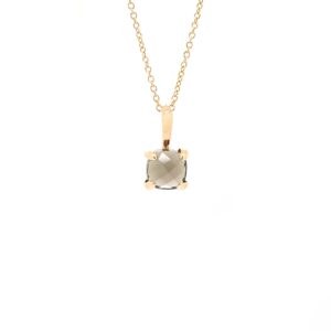 Collana in oro rosa con quarzo fumè
