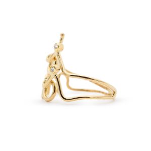 Anello Moi Toi  in oro giallo con diamanti - immagine 2